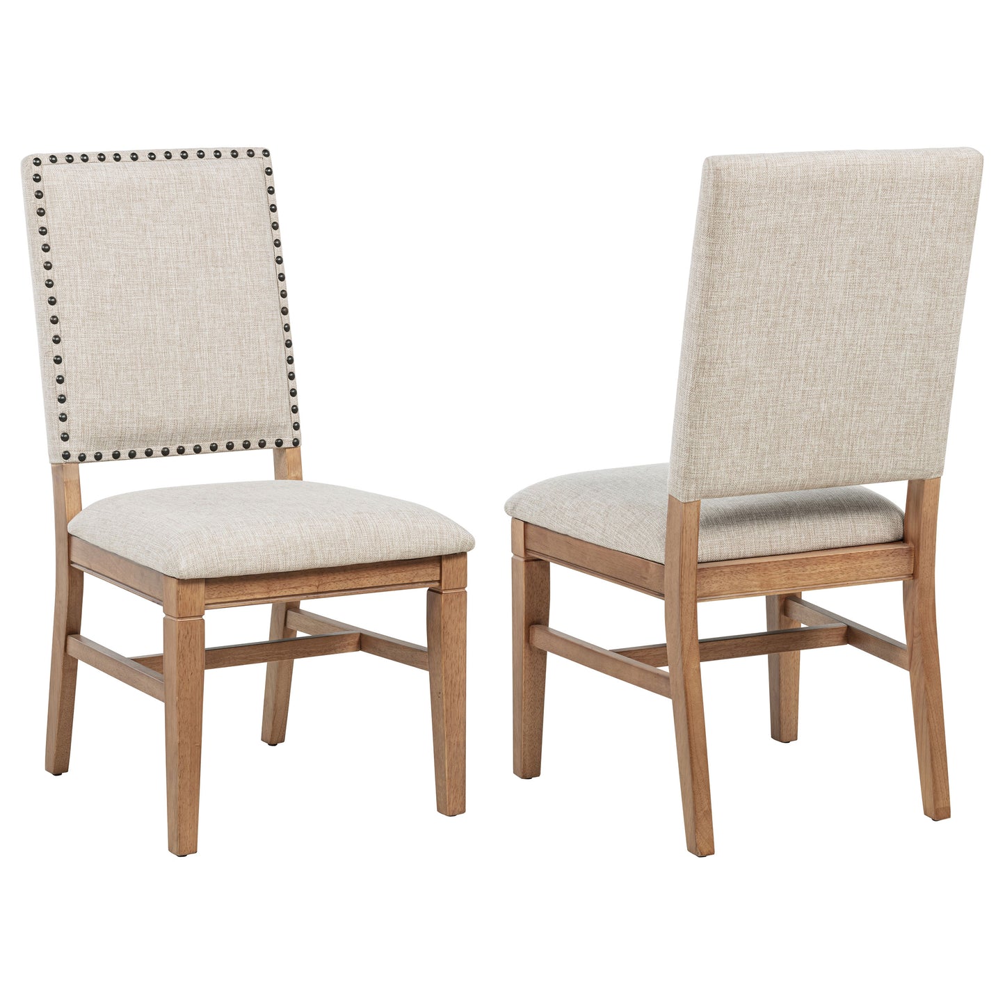 Silla de comedor tapizada Middleton beige (juego de 2)