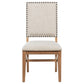 Silla de comedor tapizada Middleton beige (juego de 2)