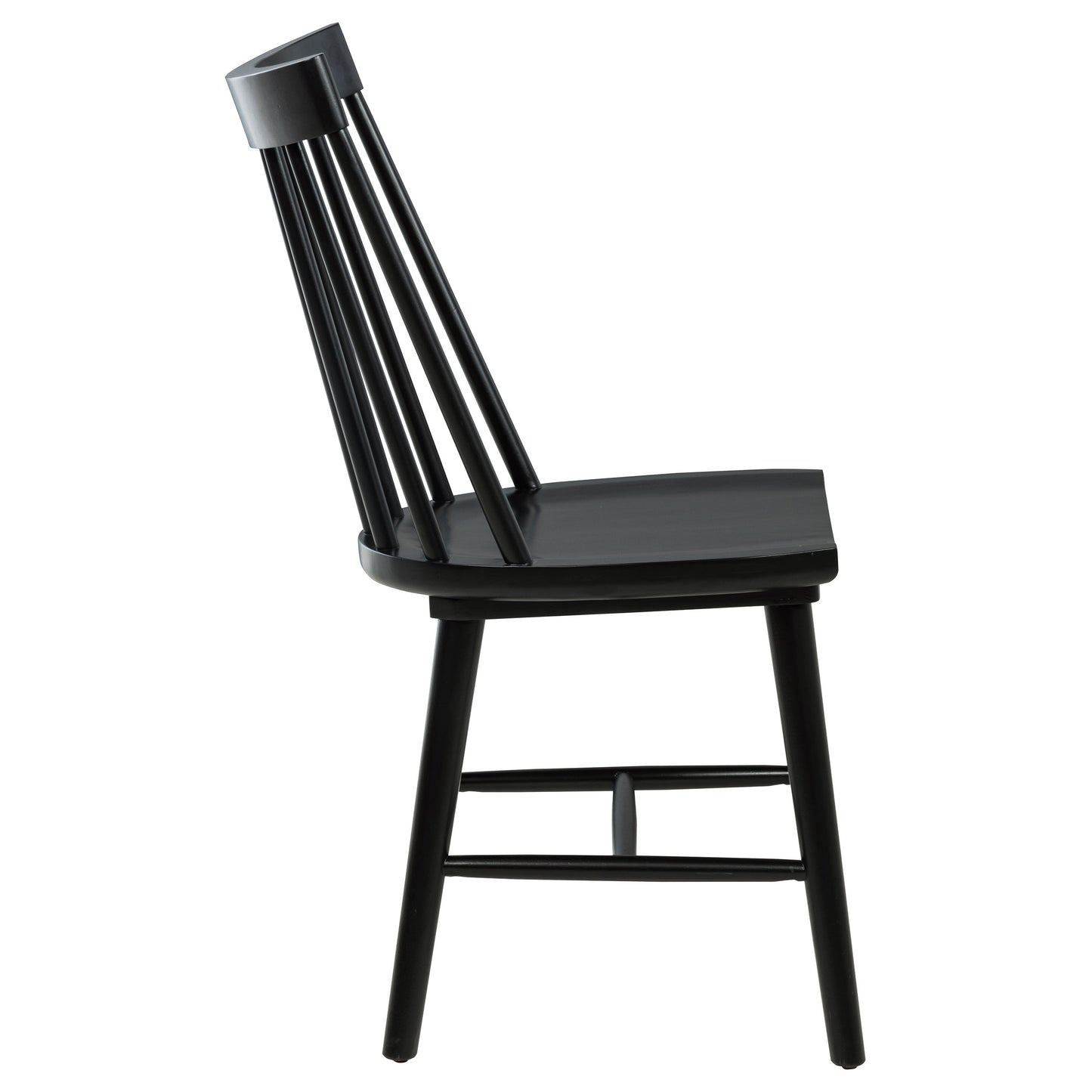 Silla de comedor de madera maciza Middleton negra (juego de 2)