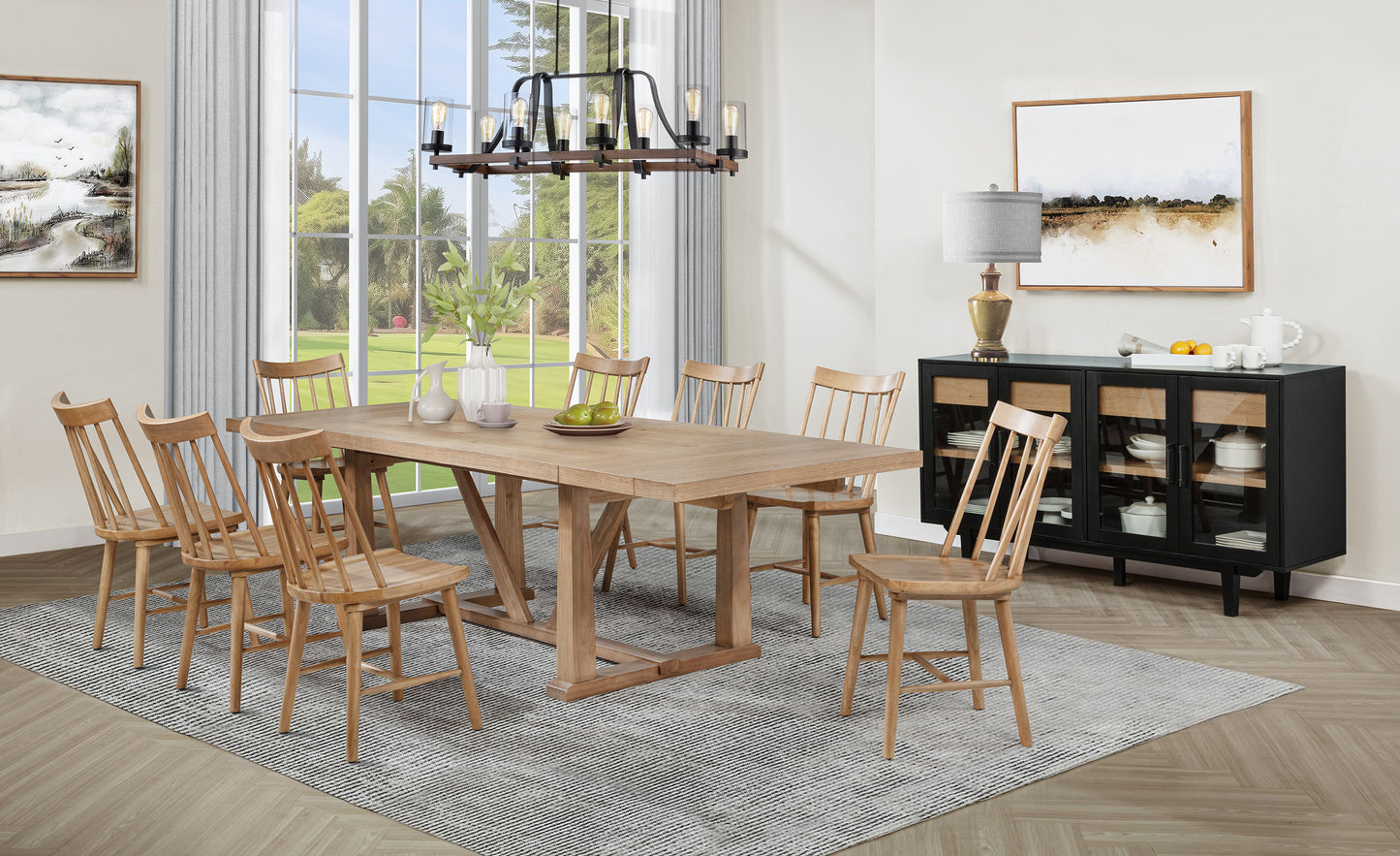 Silla de comedor de madera maciza Middleton marrón (juego de 2)