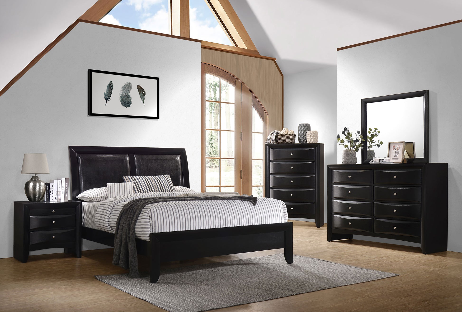 Briana - 8-Drawer Dresser With Mirror - Black Briana - 8-Drawer Dresser With Mirror - Black