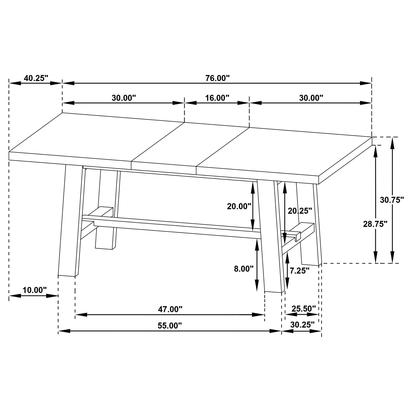 Juego de comedor extensible Middleton de 7 piezas en marrón y beige