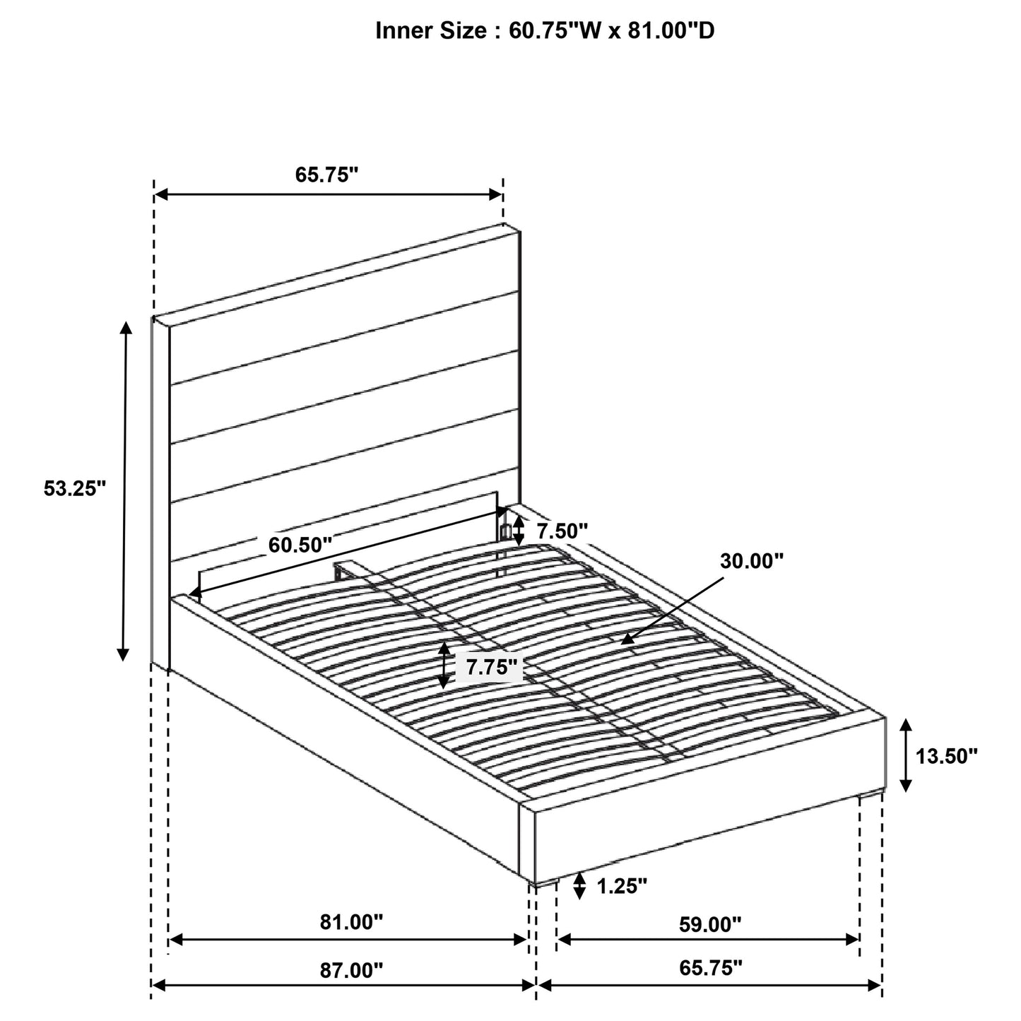 Juego de dormitorio Felicity de 4 piezas tamaño Queen, blanco de alto brillo