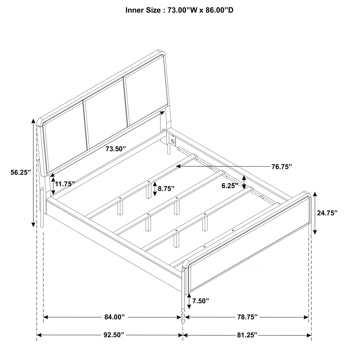 Juego de dormitorio Arini California King de 4 piezas en tonos crema y arena