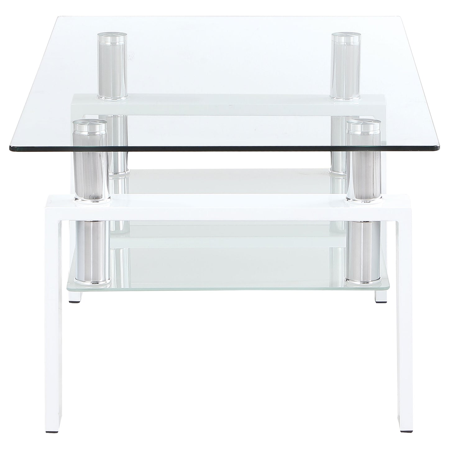 Dyer 2-piece Rectangular Coffee and End Table Set White