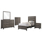 Juego de dormitorio individual Watson de 5 piezas en roble gris
