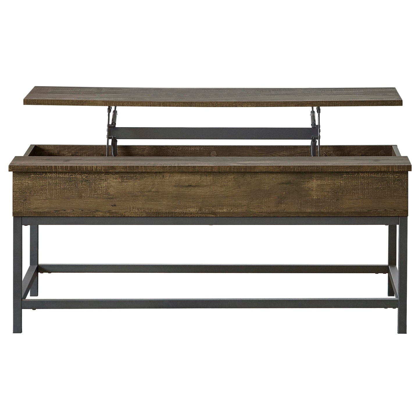 Juego de mesa auxiliar y de centro elevable Byers de 3 piezas en roble marrón