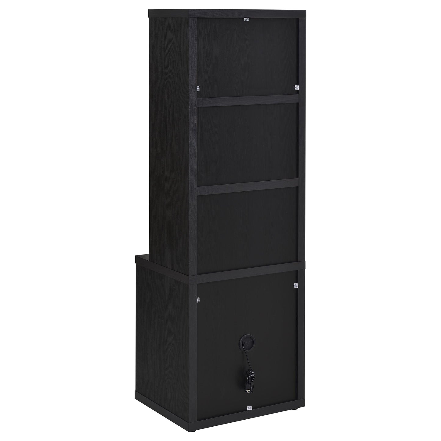 Juego de dormitorio Westpark de 3 piezas con cabecero y librería tamaño queen, color negro