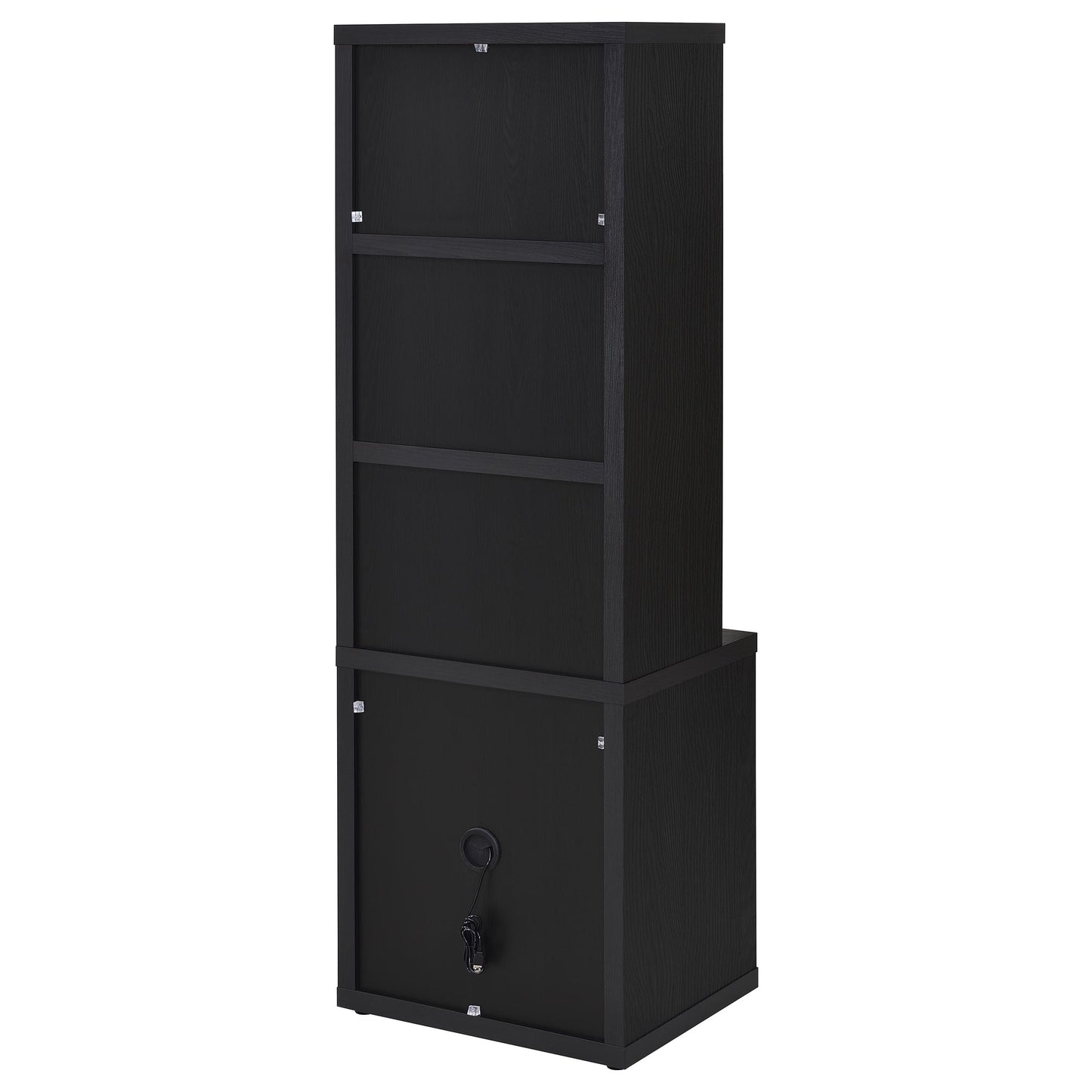 Juego de dormitorio Westpark de 3 piezas con cabecero y librería tamaño queen, color negro
