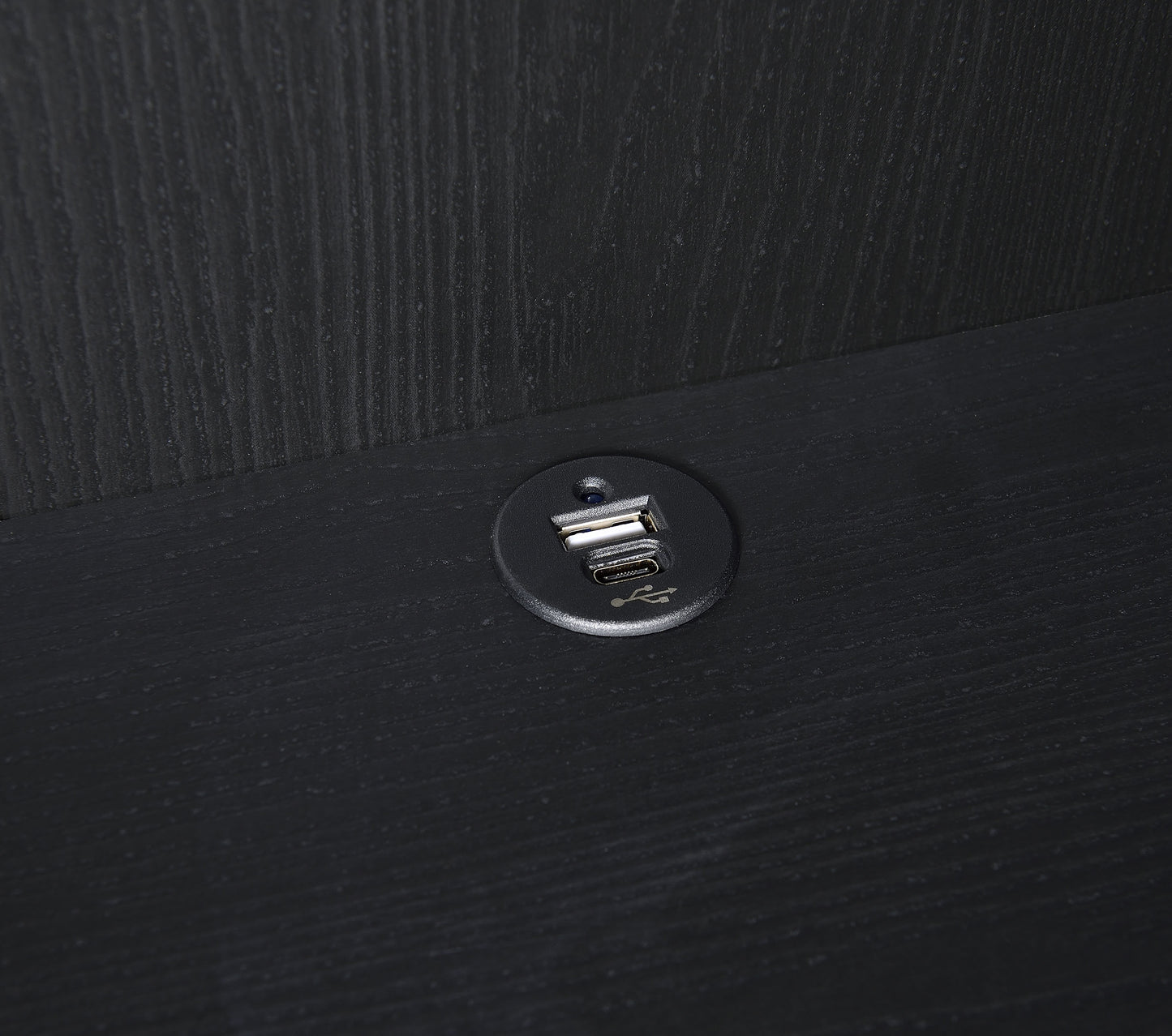 Juego de dormitorio Westpark de 3 piezas con cabecero y librería tamaño queen, color negro