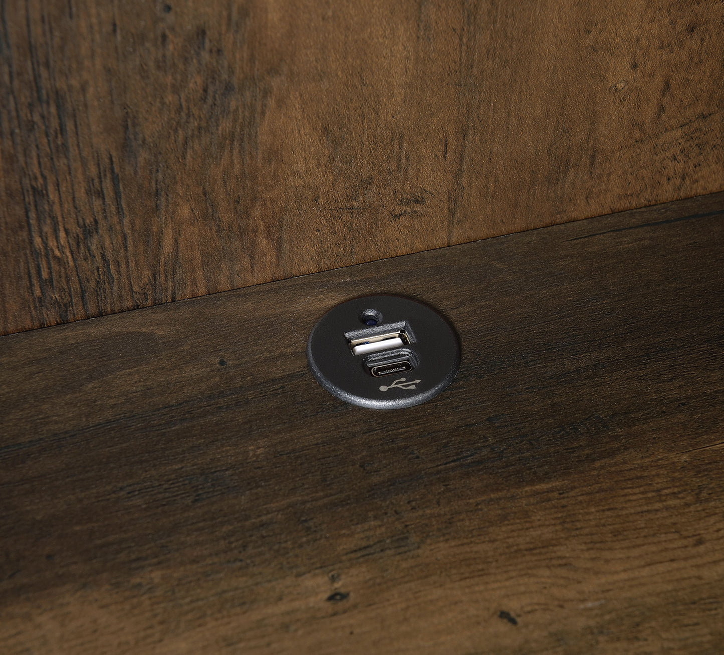 Juego de dormitorio completo de 3 piezas Westpark con cabecero y librería de pino