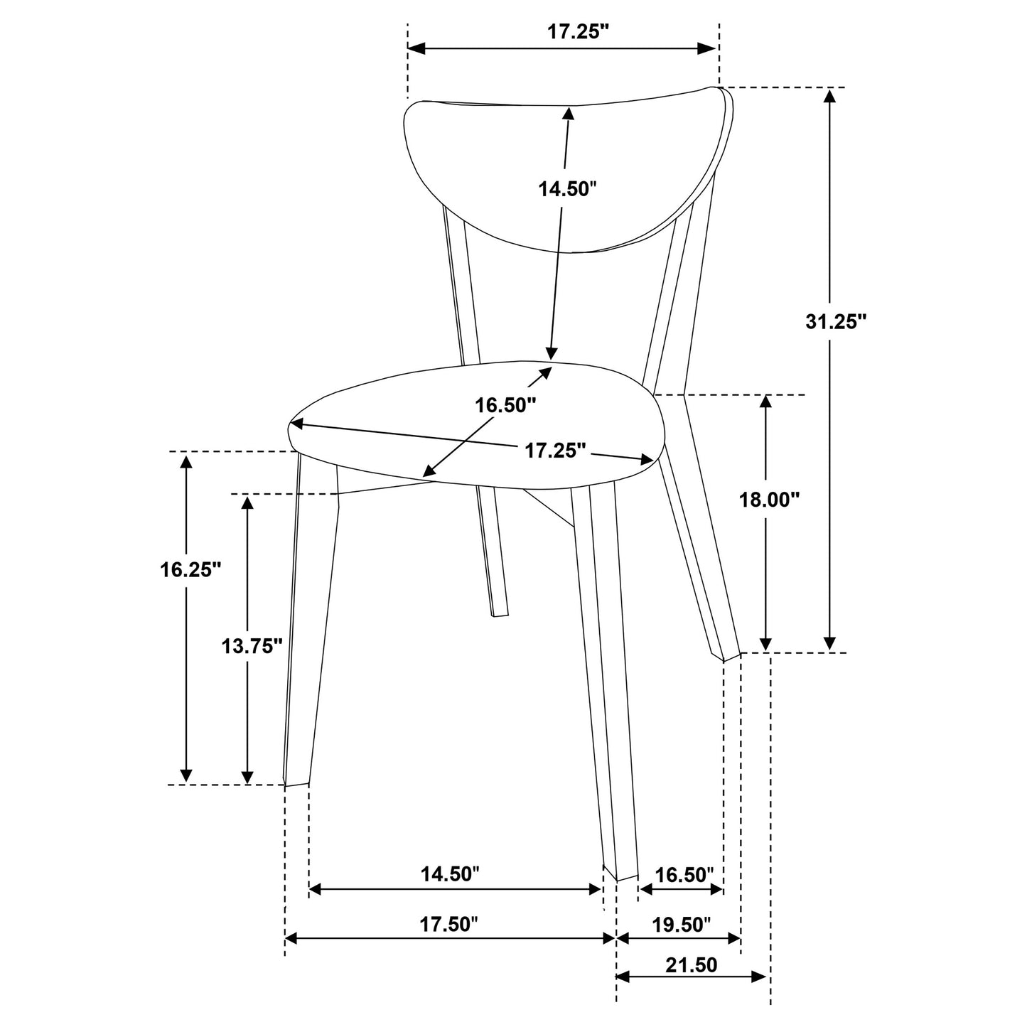 Juego de mesa de comedor ovalada Jedda de 5 piezas en nogal oscuro