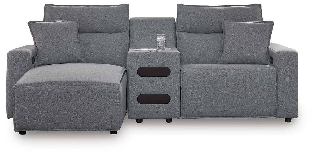 Seccional reclinable eléctrico de 3 piezas ModMax II con chaise longue