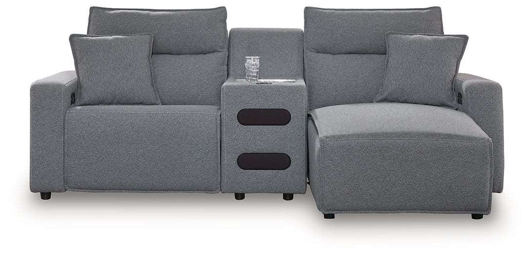 Seccional reclinable eléctrico de 3 piezas ModMax II con chaise longue