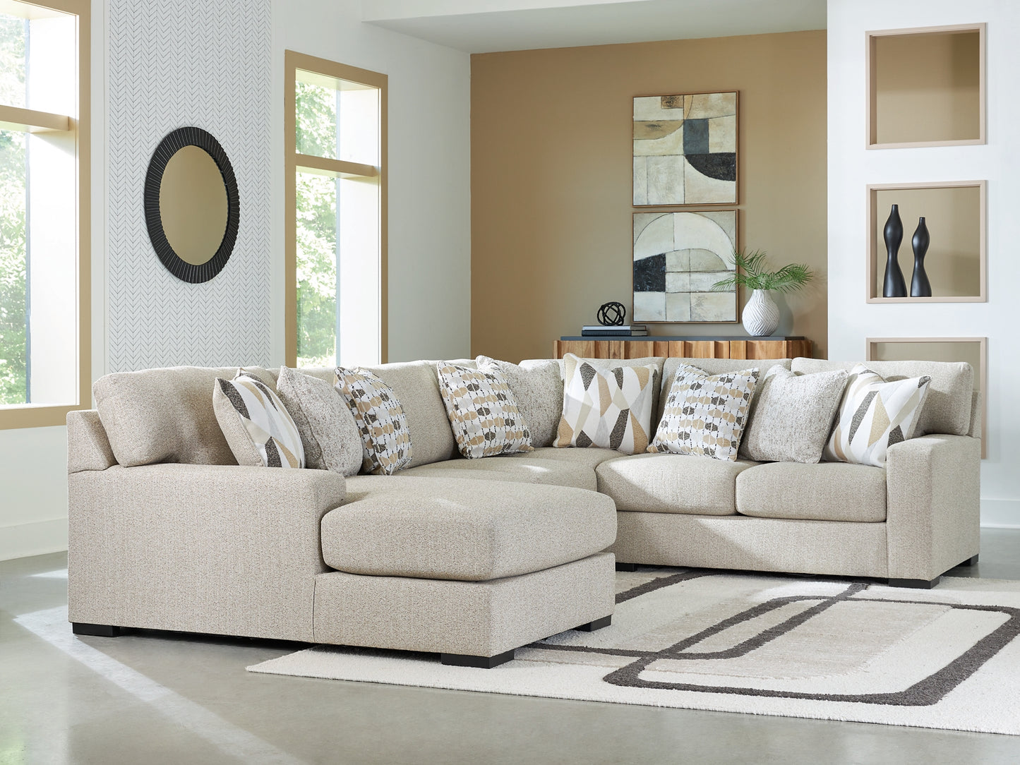 Seccional Laurelgrove de 4 piezas con chaise longue