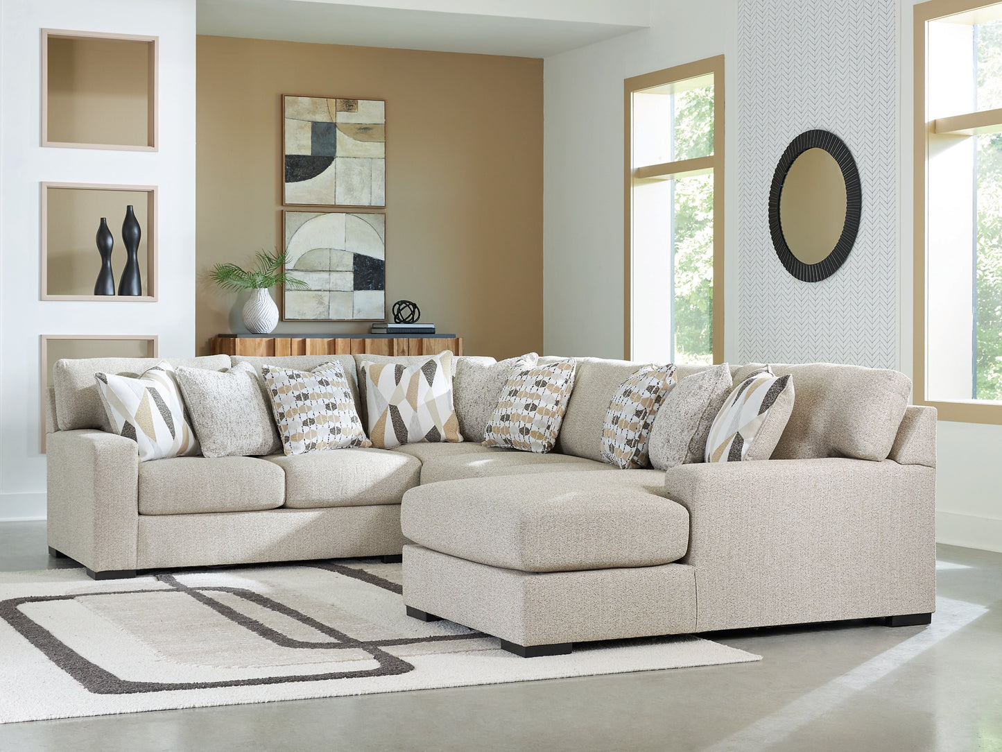 Seccional Laurelgrove de 4 piezas con chaise longue