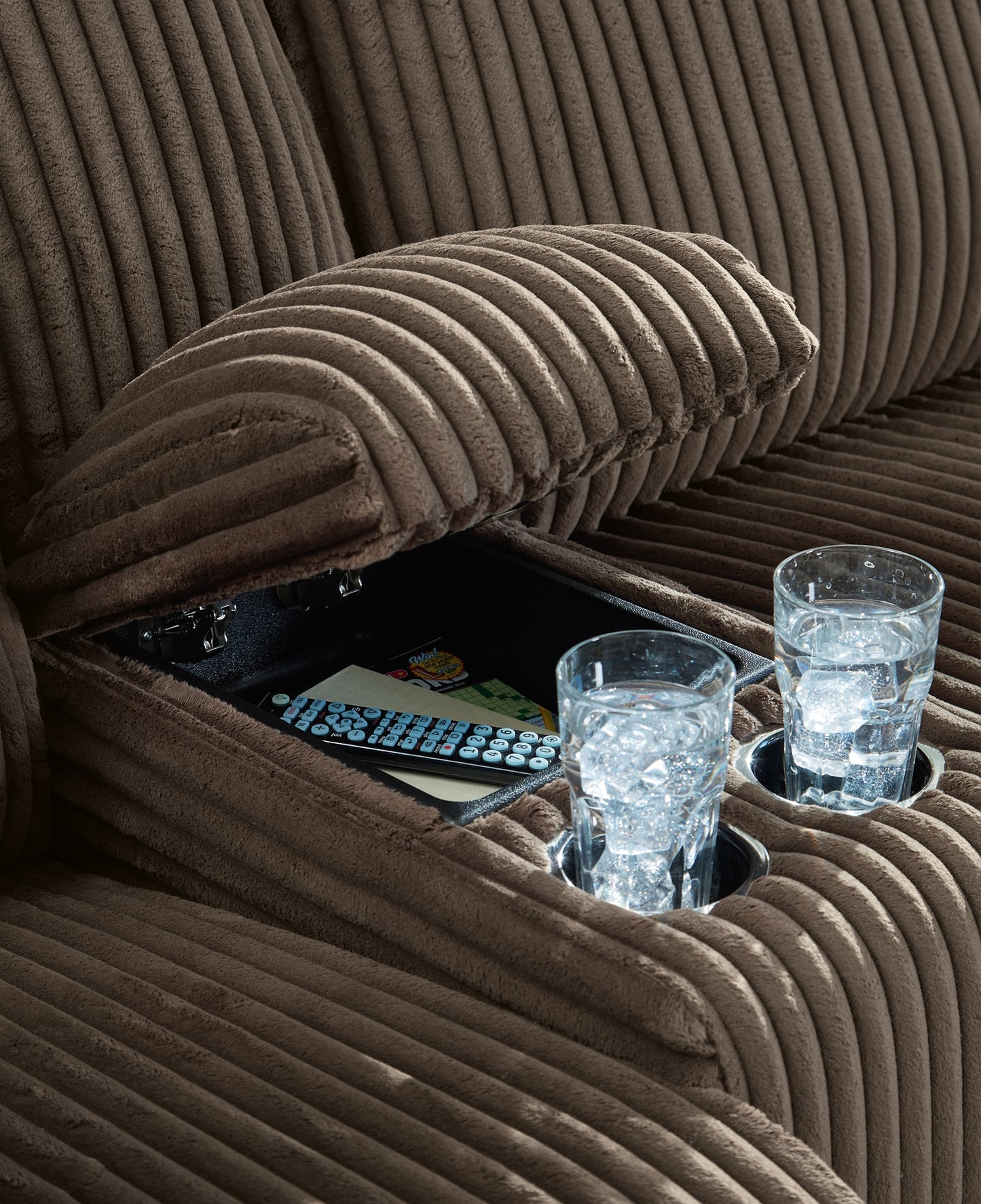 Seccional reclinable de 4 piezas de primer nivel con chaise longue