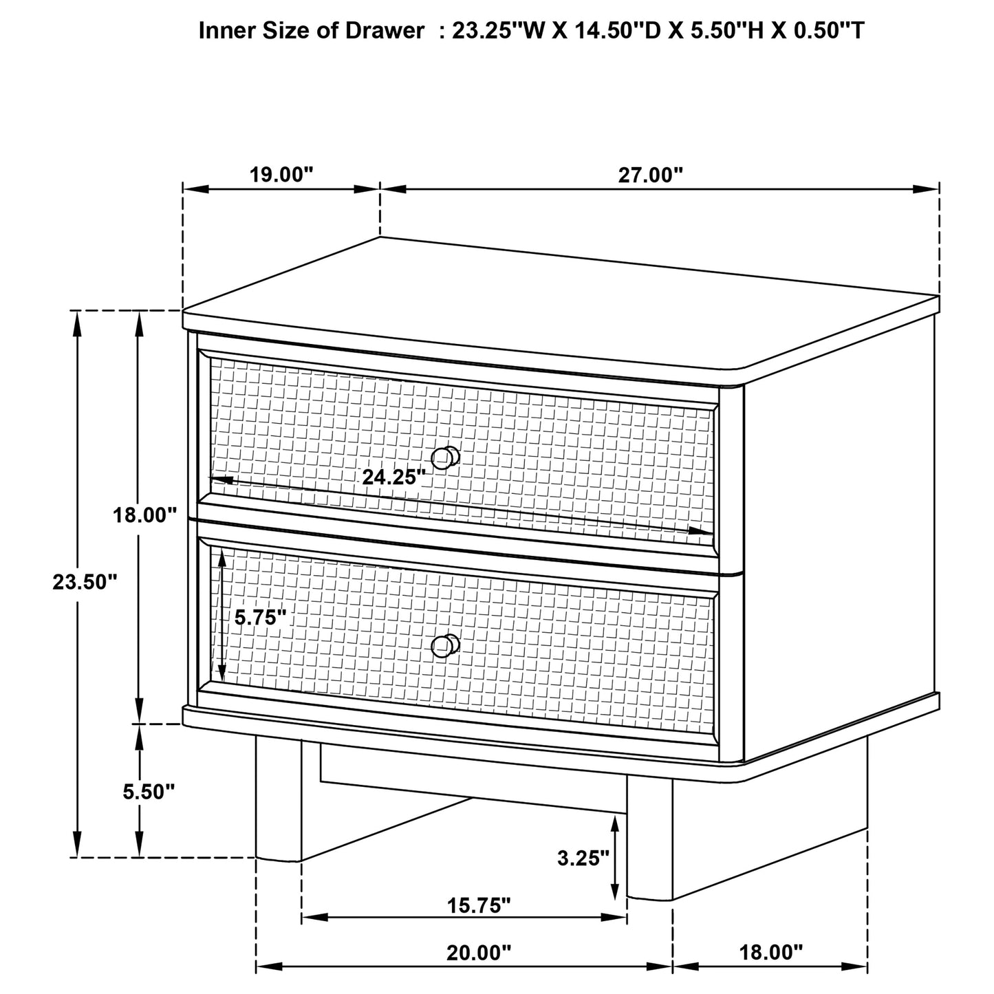 Juego de dormitorio Kailani California King de 4 piezas en roble beige