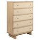 Juego de dormitorio Kailani California King de 5 piezas en roble beige