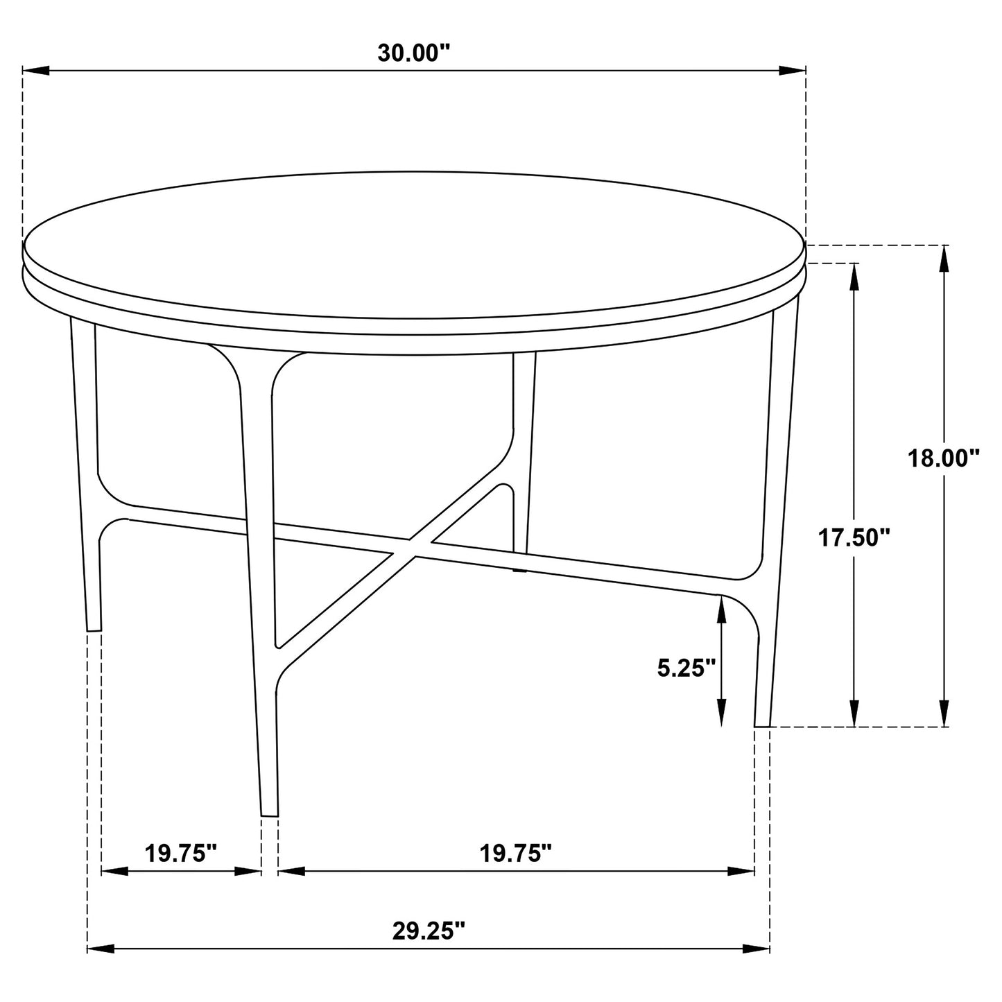 Mesa de centro redonda de metal con superficie de mármol auténtico Hermas, color blanco