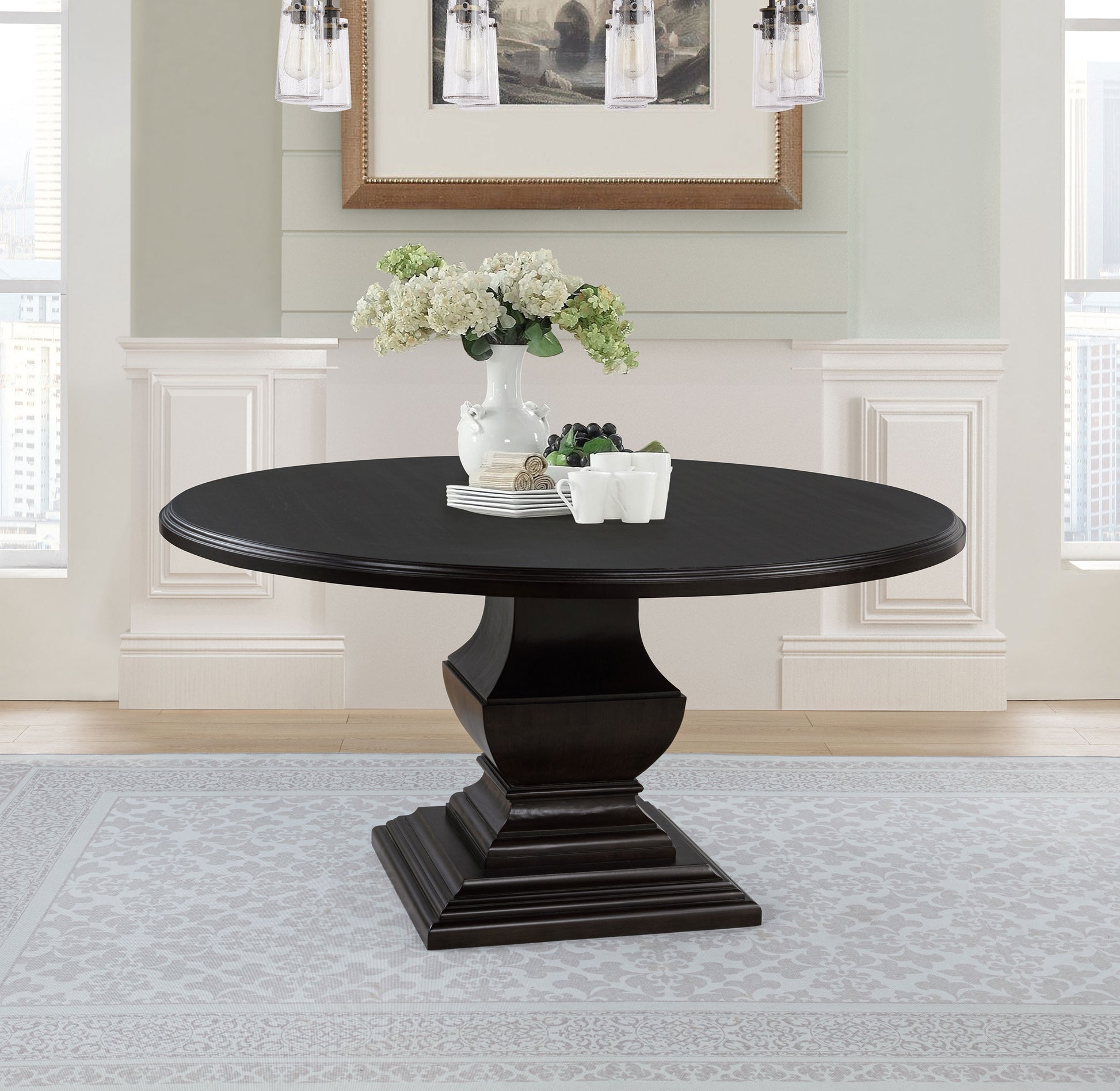 Twyla 60-inch Round Wood Dining Room Table Dark Cocoa – Just Like