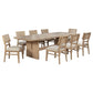 Juego de mesa de comedor rectangular de madera Kailani de 9 piezas en roble beige