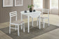 Bucknell 3-piece Round Drop Leaf Dining Table Set White