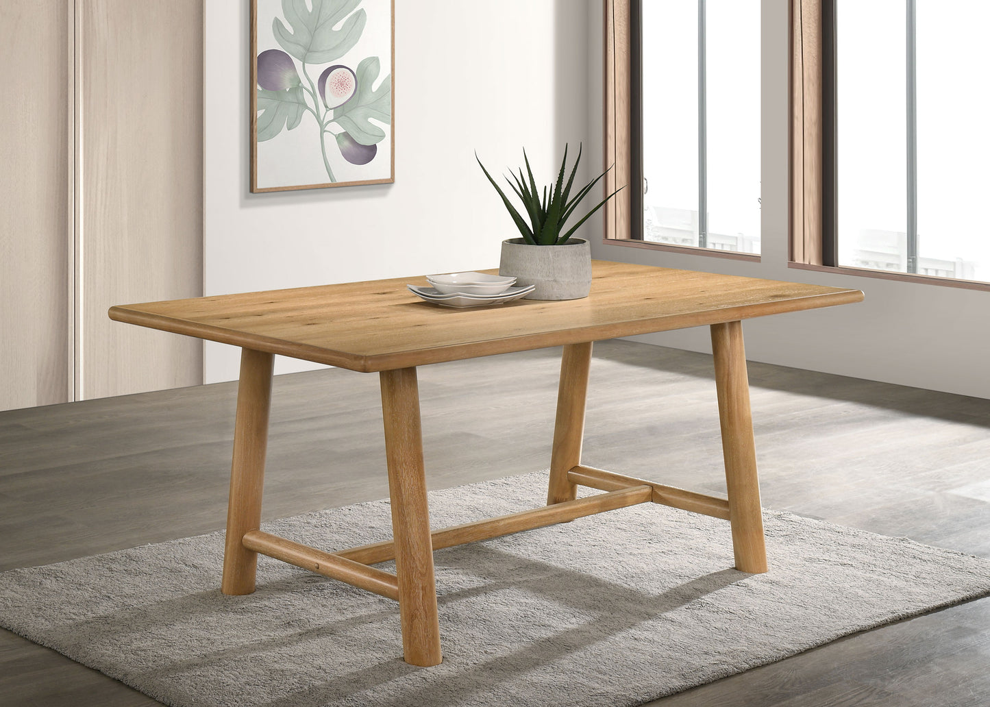 Duncan 71-inch Rectangular Wood Dining Room Table Washed Oak