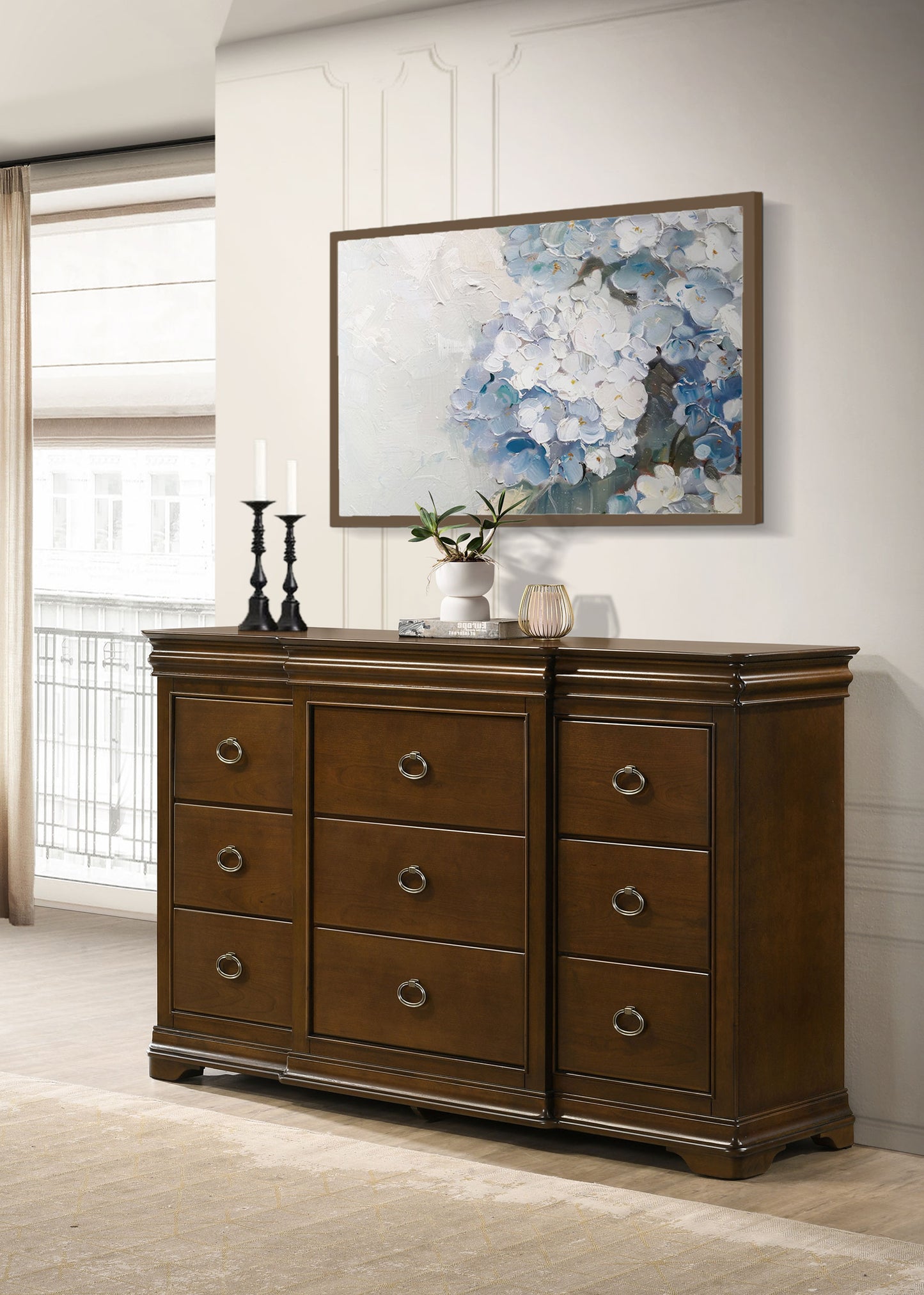 Garland 11-drawer Bedroom Dresser Cabinet Brown Cherry