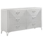 Cassia 6-drawer Bedroom Dresser Cabinet White High Gloss