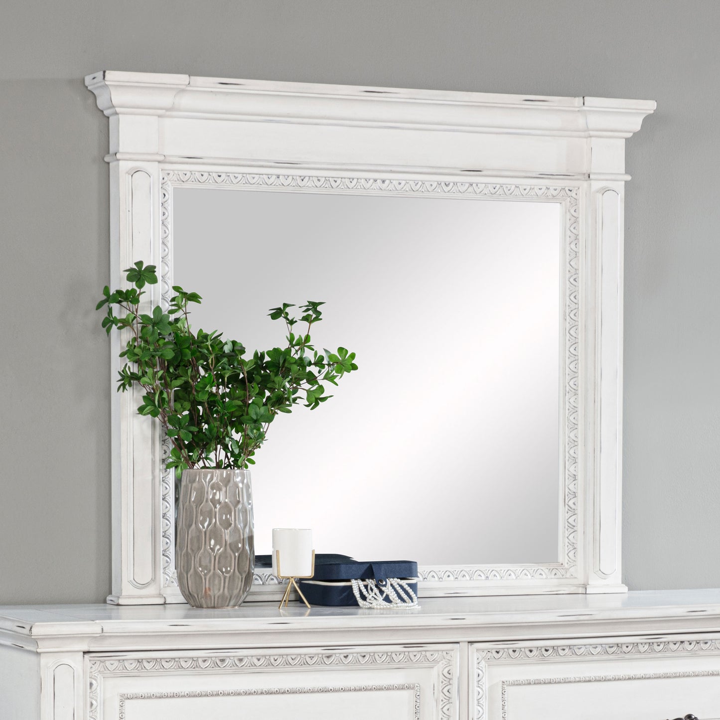McKinney Dresser Mirror Vintage White