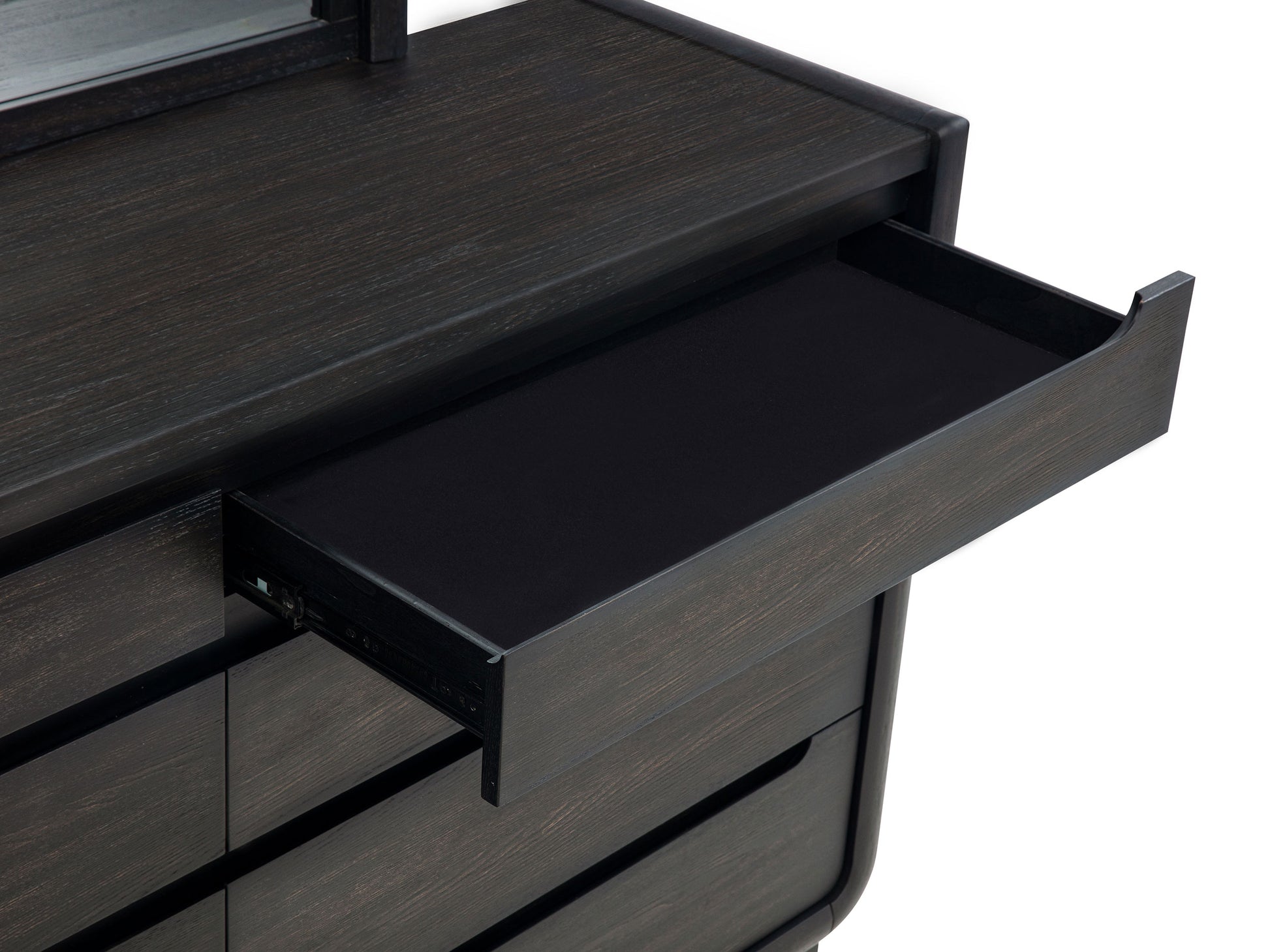Leandro 8-Drawer Bedroom Dresser Cabinet - Burnished Black Leandro 8-Drawer Bedroom Dresser Cabinet - Burnished Black