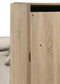 Arielle Queen Bookcase Panel Storage Bed Light Oak