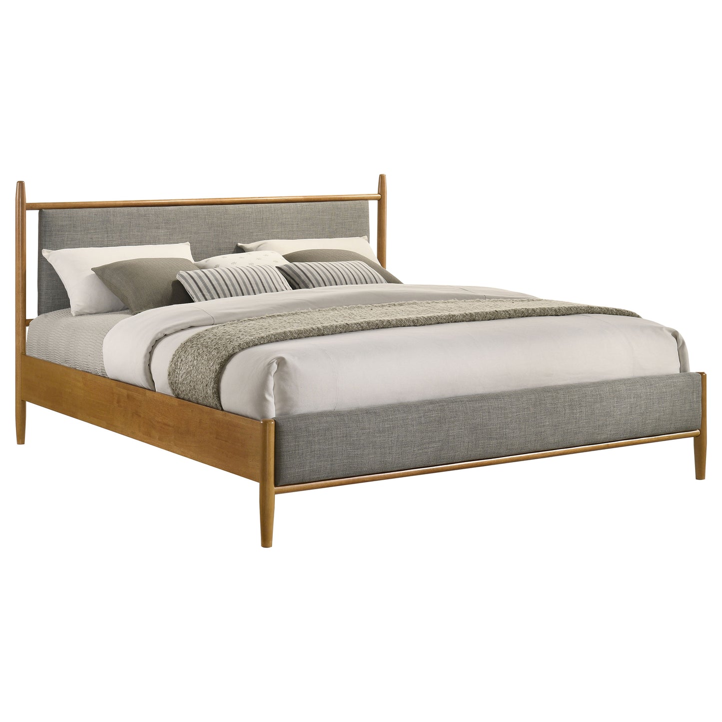 Mason 46-inch Eastern King Panel Platform Bed Light Brown