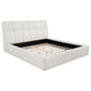 Nollet 48-inch Upholstered Eastern King Platform Bed Cream