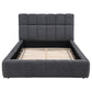 Nollet 48-inch Upholstered Eastern King Platform Bed Grey