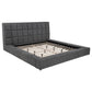 Dreux Upholstered Queen Panel Platform Bed Grey