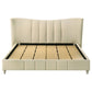 Evelyn Upholstered Eastern King Panel Platform Bed Ivory