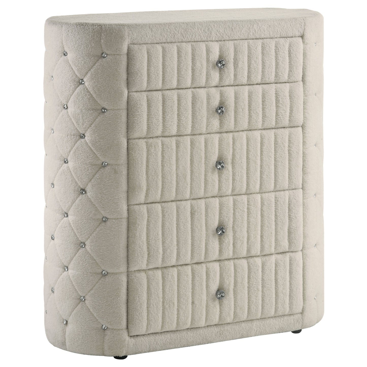 Sonya 5-piece Upholstered Queen Bedroom Set Ivory