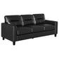 Scotland 2-piece Faux Leather Upholstered Sofa Set Black