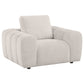 Burnett Chenille Upholstered Accent Chair Ivory