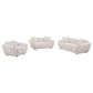Destino 3-piece Chenille Splayed Arm Sofa Set Greige