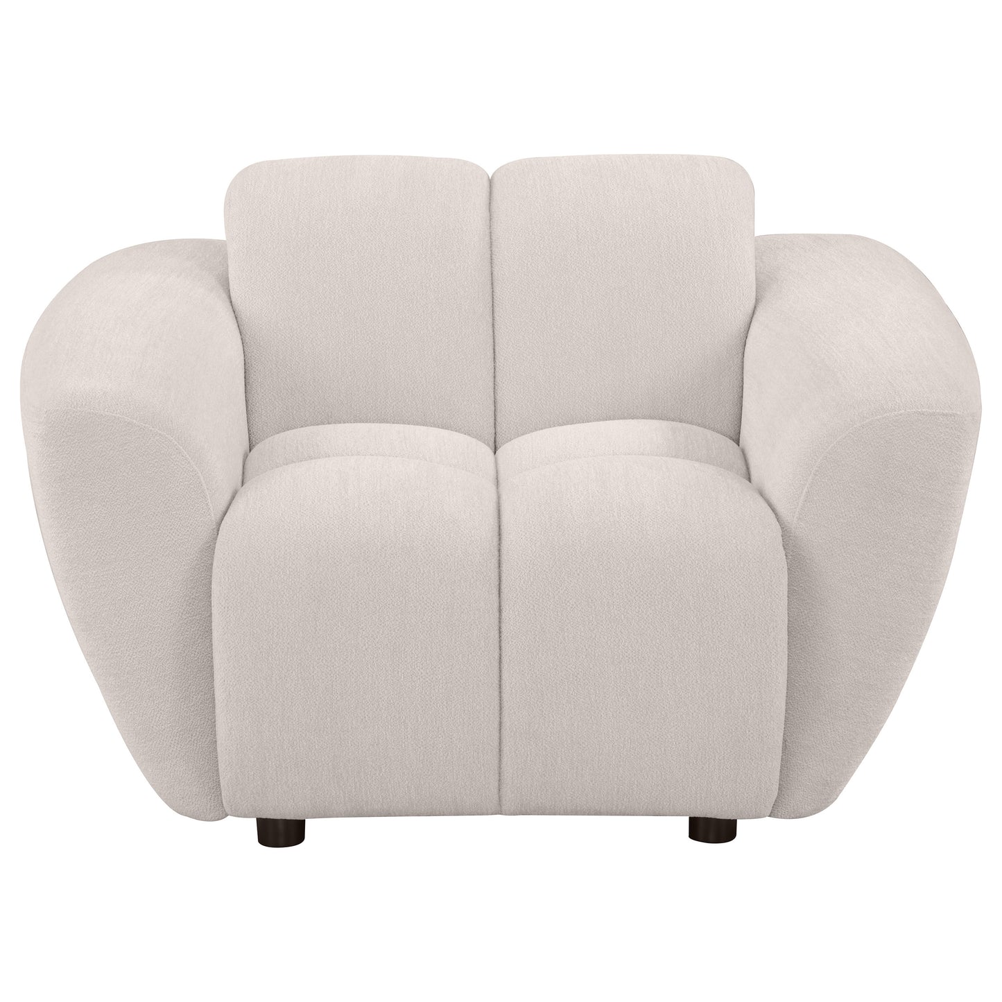 Destino Chenille Upholstered Splayed Arm Accent Chair Greige