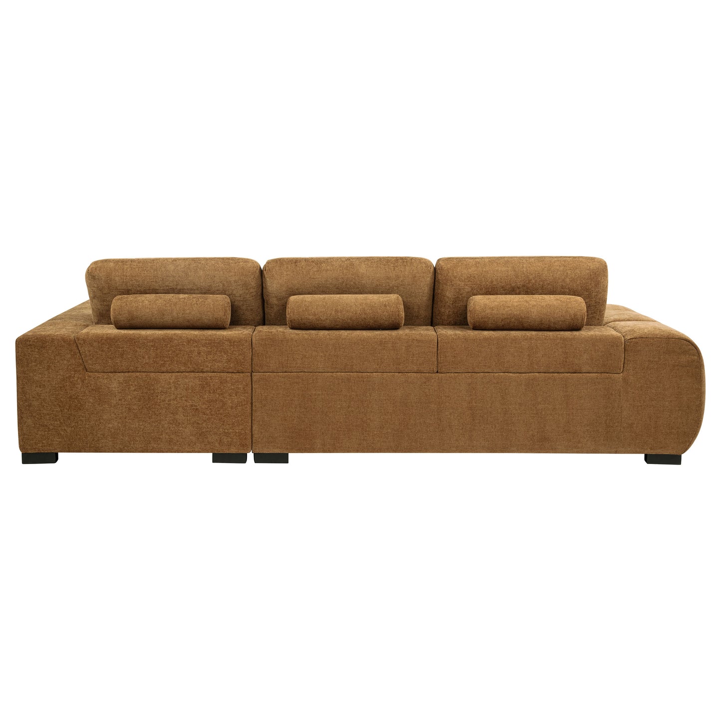 Helenia Upholstered Sectional Chaise Sofa Amber