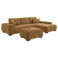 Helenia Upholstered Sectional Chaise Sofa Amber