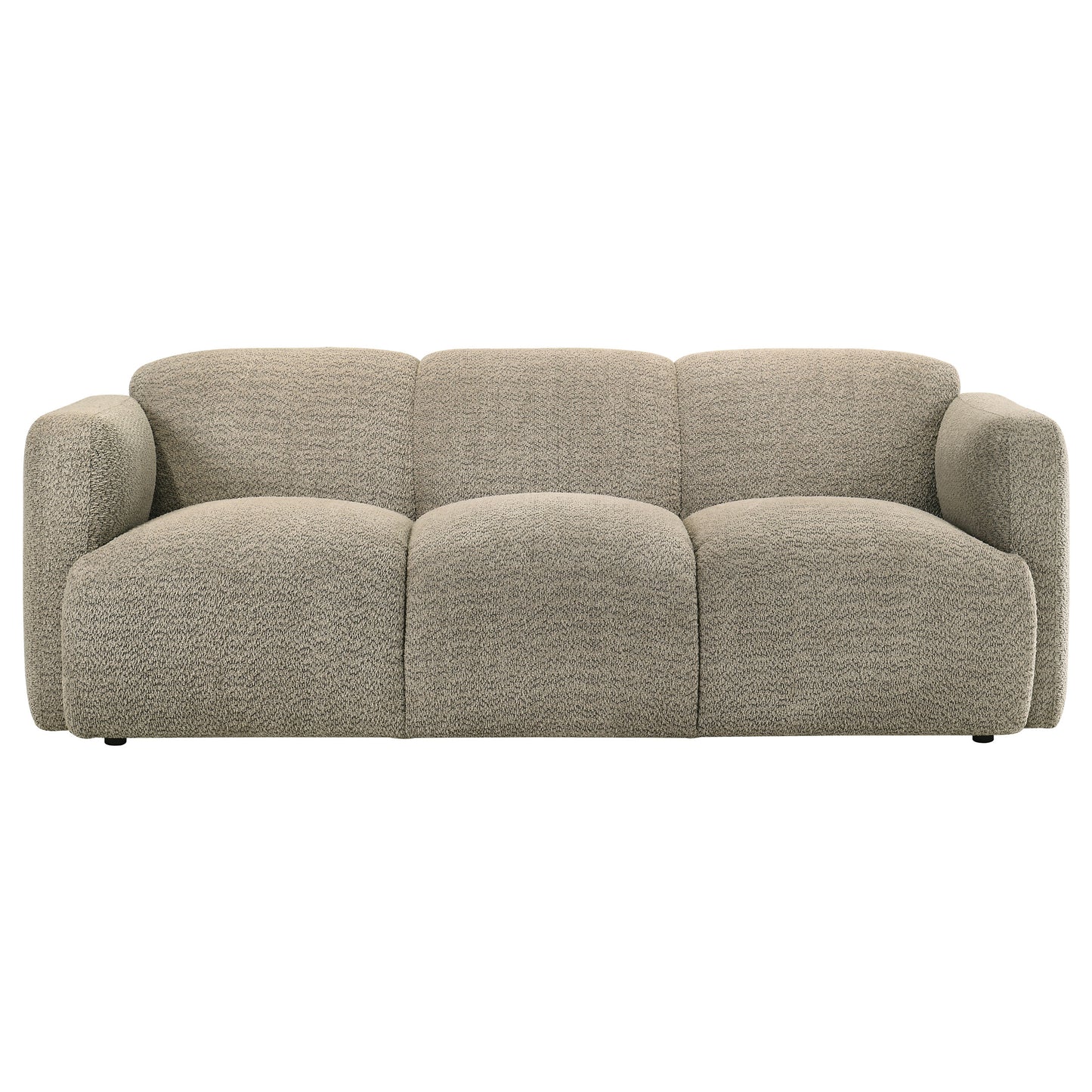 Dorset 3-piece Upholstered Round Track Arm Sofa Set Brown