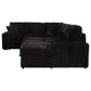Devonshire Sleeper Sectional Sofa Storage Chaise Black