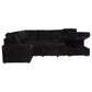 Devonshire Sleeper Sectional Sofa Storage Chaise Black