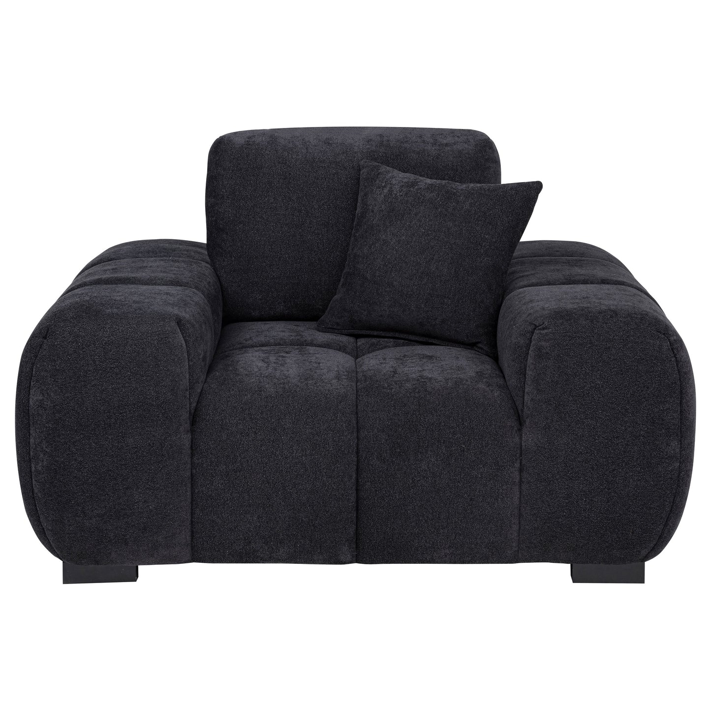 Octavia Upholstered Track Arm Accent Chair Black