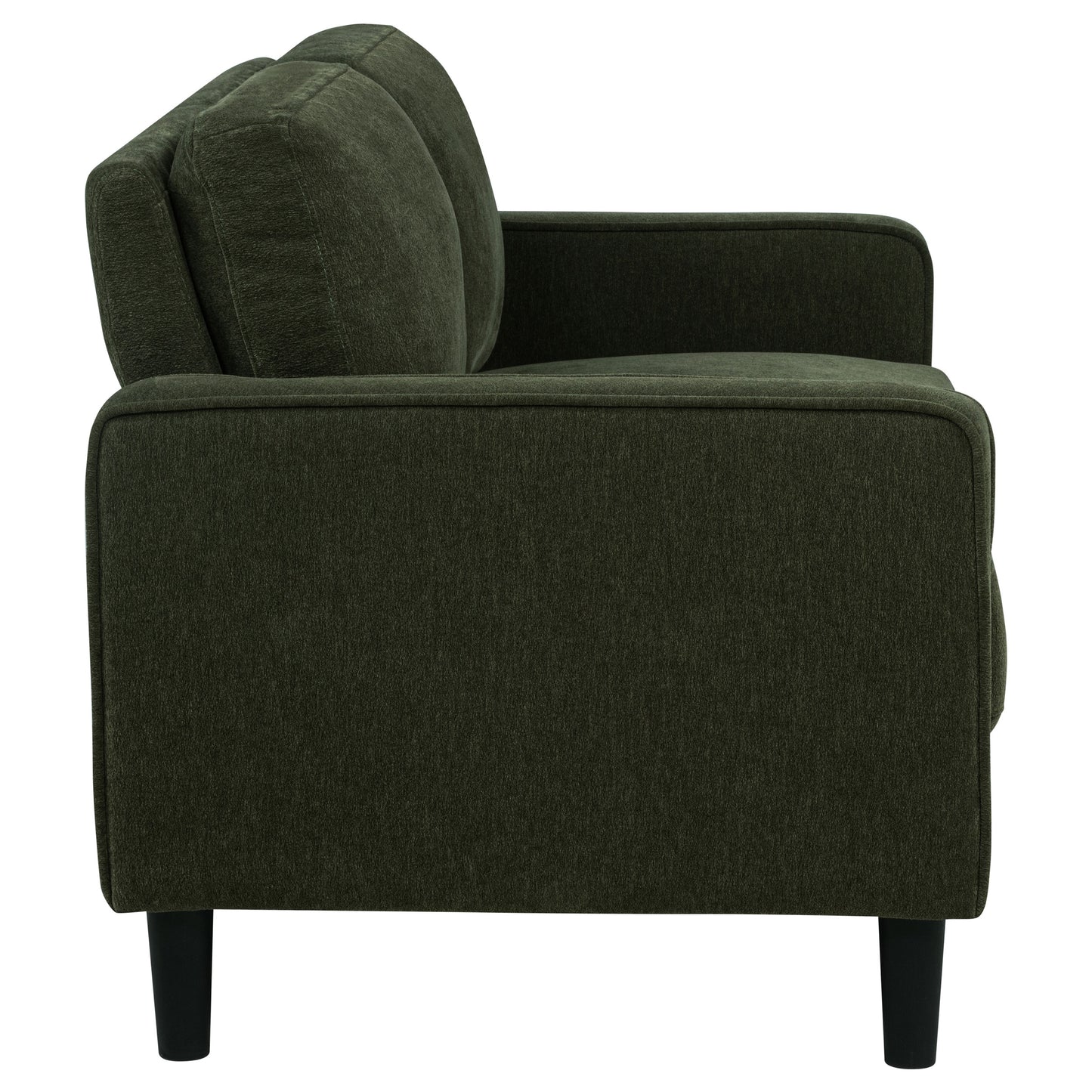 Ruth Fabric Upholstered Track Arm Loveseat Matcha Green